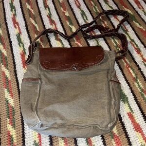 RALPH LAUREN Rugby Makers of Bags & Accessories Brown Canvas Leather VINTAGE